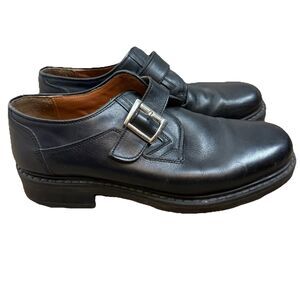 Nunn Bush Black Leather NXXT Monk Strap Oxfords Shoes Men’s Sz 9.5 M Y2K Chunky